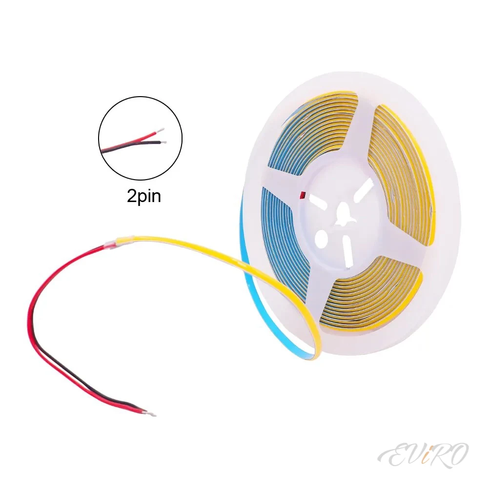 Светодиодная лента COB, (5 mm /8 mm) Epistar, 384 led, 24V, 10-12W, IP20