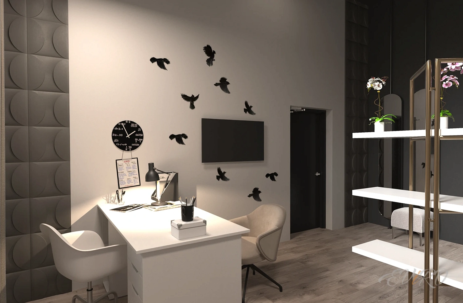 Гипсовая 3D панель EViRO W106 и W107