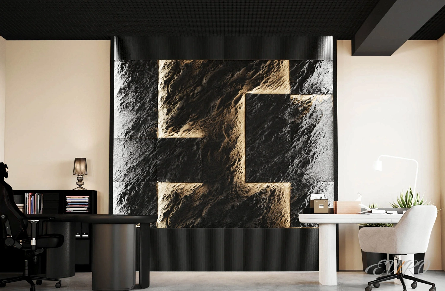 Гипсовая 3D панель EViRO Stone Slab LED
