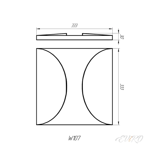 Гипсовая 3D панель EViRO W106 и W107